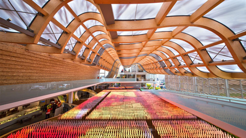 XMOZU AIOT · The Milan World Expo Ears of Wheat Screen